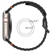 olcso Apple óraszíjak-Sportszíj Kompatibilis valamivel Apple Watch óraszíj 38mm 40mm 41mm 42mm 44mm 45mm 49mm Elasztikus Állítható Szilikon Csere óraszíj mert iwatch Ultra 2 Series 9 8 7 SE 6 5 4 3 2 1