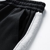 baratos Calças Desportivas-Homens Calças Esportivas Corredor Calças Calça casual Patchwork Com Cordão Cintura elástica Tecido Conforto Quente Comprimento total Ao ar livre Casual Diário Esportes Moda Preto Cinzento