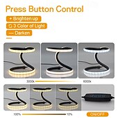 baratos Candeeiros de mesa-1pc nórdico simples espiral lâmpada de mesa, quarto cabeceira proteção para os olhos, regulável usb alimentado led lâmpada decorativa para casa sala de estar quarto