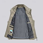 levne Gilety-Pánské Kamizelka Vesta Rybářská vesta Dağcı Yeleği Denní Rande Dovolená Módní Na běžné nošení Jaro léto Kapsy Polyester Pohodlné Bez vzoru Zip Stojáček Běžný Černá Khaki Armádní zelená Tmavomodrá