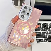 お買い得  サムスン用ケース-電話 ケース 用途 S24 Ultra S24 Plus S24 FE S23 Ultra A55 A35 A25 A15 5G A54 S25ウルトラ バックカバー 磁石バックル ワイヤレス充電をサポート 耐衝撃 レトロ風 仕上げ