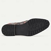 cheap Premium Leather Boots-Men&#039;s Premium Cowhide and Jacquard Paisley Ankle Boots - Vintage Lace-Up Leather Boots with Rugged Sole for Casual and Formal Wear