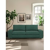 baratos Cobertura de Sofa-Capa de Sofá em Linho Sólido 2 Lugares 3 Lugares Com Estofamento de Algodão e Linho
