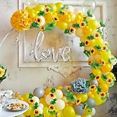 olcso Napelemes-Dekor Napraforgó Indás Girland Fények Esküvői Party Ünnepi Tündér Fények Napelemes Kültéri Vízálló Rattan Levél Fényfüzérek 2.5m 30LED Pavilon Erkély Udvar Party Dekoráció