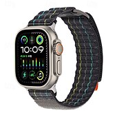 Χαμηλού Κόστους Ζώνες Apple Watch-Αθλητικό Μπρασελέ Συμβατό με Ζάντα ρολογιού Apple Watch 38mm 40mm 41mm 42mm 44mm 45mm 49mm Μεταλλικό κούμπωμα Ρυθμιζόμενο Αναπνέει Νάιλον Ανταλλακτικό λουράκι ρολογιού για iwatch Ultra 2 Series 9 8 7