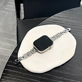 baratos Pulseiras de Apple Watch-Pulseira de joias Compatível com Pulseira Apple Watch 38mm 40mm 41mm 42mm 44mm 45mm 49mm Bling Diamond Ajustável Respirável Lega pulseira de substituição para iwatch Ultra 2 Series 9 8 7 SE 6 5 4 3 2