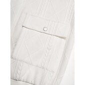 economico Giacche e cappotti firmati-bomber casual con scollo a giro e maniche raglan testurizzate