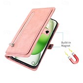 abordables Carcasas iPhone-teléfono Funda Para iPhone 16 Pro Max Plus iPhone 15 Pro Max Plus iPhone 14 13 12 11 Pro Max Plus Funda Trasera con Soporte Magnética con cordón Retro TPU Cuero de PU