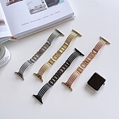 Χαμηλού Κόστους Ζώνες Apple Watch-Solo Loop Συμβατό με Ζάντα ρολογιού Apple Watch 38mm 40mm 41mm 42mm 44mm 45mm 49mm Γυναικεία Μεταλλικό κούμπωμα Ρυθμιζόμενο κράμα Ανταλλακτικό λουράκι ρολογιού για iwatch Ultra 2 Series 9 8 7 SE 6 5