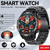 ieftine Ceasuri Smart-ceas inteligent ht22 ecran de 1,46 inchi apel bluetooth ip68 lanternă cu led rezistentă la apă baterie mare 100 sport gps pistă de fitness ceas inteligent
