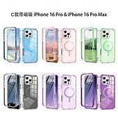 お買い得  iPhone用ケース-iPhone 16 Pro Max Plus、iPhone 15 Pro Max Plus、iPhone 14、13、12、11 Pro Max Plus用のバックカバー、ワイヤレス充電サポート、レトロアクリルPC