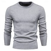 cheap Men&#039;s Pullover Sweater-New Winter Thickness Pullover Men O-neck Solid Color Long Sleeve Warm Slim Sweaters Men Men&#039;s Sweater Pull Male Clothing