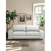 baratos Cobertura de Sofa-Capa de Sofá em Linho Sólido 2 Lugares 3 Lugares Com Estofamento de Algodão e Linho