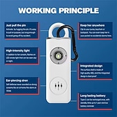 cheap Security Sensors &amp; Alarms-Pull Pin Self-Defense Emergency Security Personal Alarm 130dB Sound Rechargeable Anti-lost Work With Apple Find My