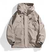 voordelige Waterdichte jassen-Voor heren Softshell jas Wandeljack Buitenshuis Winddicht Waterbestendig Windjack Reizen Zwart Paars Bruin Groen Khaki