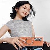 お買い得  サムスン用ケース-Samsung Galaxy Z Fold 6 Z Fold 5 Z Fold 4 Z Fold 3 用のスタンドホルダー付きバックカバー、ワイヤレス充電対応、ショックプルーフ、レトロTPU PUレザー