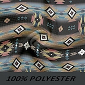 levne Etnický styl-Pánské Nový rok Zkontrolovaný tisk Tričko Henley Dlouhý rukáv 3D tisk Na běžné nošení Párty ulice Ležérní Zima Jaro &amp; podzim Námořnická modř Henley Tričko Henley