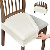 cheap Chair Cover-Waterproof PU Leather Seat Covers for Dining Room Stool Chair Cover Geometric Printed Polyester Slipcovers