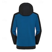 preiswerte Fleece &amp; 3 in 1 Jacken-Herren Softshelljacke Wanderjacke Draussen Farbblock Wasserdicht Winddicht Windjacke Reisen Schwarz Rot Marinenblau Königsblau Grau