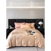 economico Collezione d&#039;elite-Set copripiumino da 4 pezzi, 100% cotone biologico, tessuto morbido e traspirante, include copripiumino e federe per un sonno confortevole.