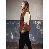 preiswerte Outfits-8-teiliges Wikinger-Piratenkostüm für Herren mit Rüstungsset, Retro-Vintage-Mittelalter-Renaissance, 17. Jahrhundert, Ritter, Ranger, Elfen, Walhalla, für Halloween, Karneval, Larp, Renaissance Faire