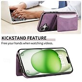 economico Cover per iPhone-telefono Custodia Per iPhone 16 Pro Max Plus iPhone 15 Pro Max Plus iPhone 14 13 12 11 Pro Max Plus Mini SE Per retro Con supporto Slot per schede Resistente agli urti Retrò TPU pelle sintetica