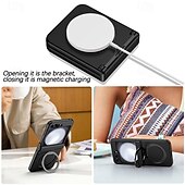 cheap Samsung Cases-Phone Case For Samsung Galaxy Z Flip 6 Z Flip 5 Z Flip 4 Z Flip 3 Back Cover with Stand Holder Magnetic Support Wireless Charging Retro TPU PC