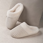 billige Hjem Tøfler-dametøfler med memory foam uklare, sklisikre, høstvinter varme, myke, myke hustøfler til soverommet