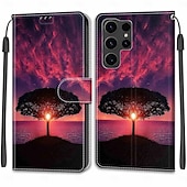cheap Samsung Cases-Phone Case For S24 Ultra S24 Plus S24 S23 S22 S21 S20 Ultra Plus FE A55 A35 A25 A15 5G A14 A34 A54 A73 A53 A33 A72 Back Cover with Stand Holder with Wrist Strap Card Slot Retro TPU PU Leather
