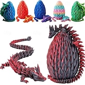 お買い得  Acessórios para festa-3Dプリントドラゴンエッグミステリークリスタルドラゴンフィジェットトイ関節式ドラゴンホームデスクデコレーションイースターサプライズ恐竜エッグ大人用フィジェットトイ自閉症用