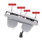 levne Nabíječky do auta-inteligentní dokovací stanice do auta typ-c pd 27w rychlá nabíječka usb extender dokovací stanice napájený splitter pro tesla model 3