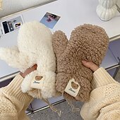 cheap Home Sleeves &amp; Gloves-Soft Plush Gloves Hand Gloves Mittens Winter Thermal Keep Warm Outdoor