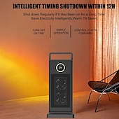 お買い得  暖房器具-電気ヒーター PTC セラミック 12 時間タイマー 高速加熱ファン リモコン 転倒および過熱保護 3 段階調節可能
