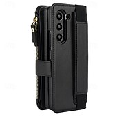 economico Cover Samsung-telefono Custodia Per Samsung Galaxy Piegatura a Z 7 Z Fold 6 Z Fold 5 Z Fold 4 Z Fold 3 Custodia Portafoglio con Supporto Magnetico Cerniera Retrò TPU Pelle PU