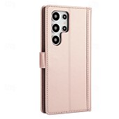 Недорогие Чехлы для Samsung-телефон Кейс для Назначение SSamsung Galaxy S24 S23 S22 S21 Ultra Plus А55 А35 А25 А15 5Г S20 FE S25 Ультра Кошелек для карт Полная защита тела с ремешком с ремешком на запястье Ретро ТПУ Кожа PU