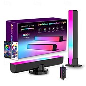 economico Luci intelligenti-tuya wifi computer desktop lampada atmosfera rgb smart bluetooth lampada sensore musicale app usb controllo vocale e-sport lampada polare
