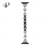 billiga Apple Watch-band-Solo loop Kompatibel med Apple Watch klockband 38mm 40mm 41mm 42mm 44mm 45mm 49mm Dam Bling Diamond Metalllås Legering Ersättningsurband för iwatch Ultra 2 Series 9 8 7 SE 6 5 4 3 2 1