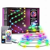 abordables Lumières intelligentes-Lampe LED intelligente Tuya contrôle par point intelligent lumière en cuir lumière de Noël étanche IP68 contrôlée par WiFi guirlande lumineuse LED colorée alimentation USB avec télécommande
