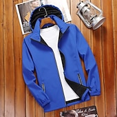 cheap Fleece &amp; 3 in 1 Jackets-Men&#039;s Softshell Jacket Hiking Jacket Outdoor Windproof Quick Dry Lightweight Jacket Windbreaker Jacket Traveling Black White Red Navy Blue Royal Blue