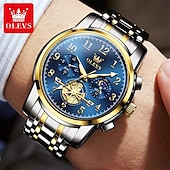 cheap Quartz Watches-New Olevs Brand Trend Fashion Men&#039;S Watches Luminous Chronograph Digital Scale Multifunction Waterproof Simple Quartz Watch Men&#039;S Wristwatch