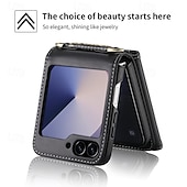 Недорогие Чехлы для Samsung-телефон Кейс для Назначение SSamsung Galaxy Z-флип 6 Кошелек для карт со стендом Магнитный с ремешком Ретро ТПУ Кожа PU