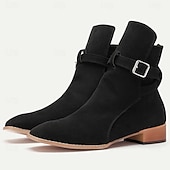 billige Dress Boots-Herre jodhpur-støvletter i semsket skinn med spenne – klassiske ankelstøvletter for jobb, formelle arrangementer og elegant fritidsklær