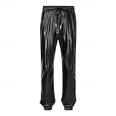 economico pantaloni casual-Per uomo Pareggiatore Pantaloni Pantaloni casual Tasche A cordoncino Vita elastica Liscio Comfort Palco Da mare Di tendenza Informale Argento Nero Media elasticità