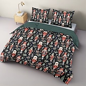 halpa joulupeti-jouluinen pussilakasetti pähkinänsärkijäsuunnittelulla 100 % puuvillaa juhlavaan vuodevaatteet sisältää pussilakanan ja tyynyliinat mukavat ja tyylikkäät sesongin makuuhuoneen sisustukseen queen king