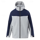 abordables Softshell, polares y chaquetas de montaña-Hombre Chaqueta Softshell Chaqueta para senderismo Al aire libre Resistente al Viento Secado rápido Chaqueta ligera Chaqueta cortavientos Viaje Gris oscuro Negro Rojo Azul Marino Azul