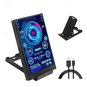 お買い得  パソコン・周辺機器-3.5 インチ IPS タイプ C セカンダリ スクリーン、コンピューター CPU、GPU、RAM、HDD ディスプレイ、320*480 USB LCD モニター、自由に Aida64、Windows 10 11