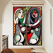 olcso Portrék-pablo picasso olajfestmény kézzel készített pablo picasso női absztrakt vászon művészet olajfestmény nappali hálószobába lakberendezés fali művészet pablo picasso stílusú festmény