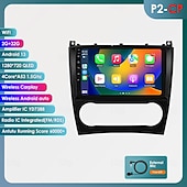 abordables Lecteurs multimédias pour voitures-autoradio lecteur multimédia pour 2004 - 2011 mercedes benz w203 w209 android 9 pouces autoradio lecteur multimédia navigation gps dsp bluetooth écran hd