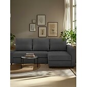 baratos Cobertura de Sofa-Capa de Sofá 100% Algodão com Armazenamento Capas de Sofá-Cama Acolchoadas Cor Sólida