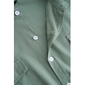 voordelige Katoenen linnen shirt-Voor heren Overhemd linnen overhemd Zomer overhemd Strand Kleding Overhemd met knopen Effen Kleur Straat Dagelijks Wit blauw Groen Khaki Lange mouw Omgeslagen kraag Kleding Zak